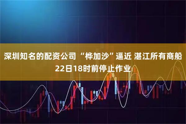 深圳知名的配资公司 “桦加沙”逼近 湛江所有商船22日18时前停止作业