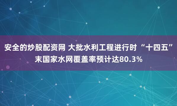 安全的炒股配资网 大批水利工程进行时 “十四五”末国家水网覆盖率预计达80.3%